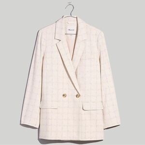 NWT MADEWELL The Caldwell Double-Breasted Blazer in Ghent Plaid Size1X